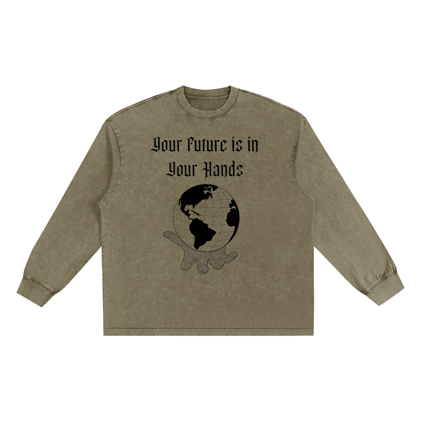 Snow Washed Frayed Edge T-Shirt