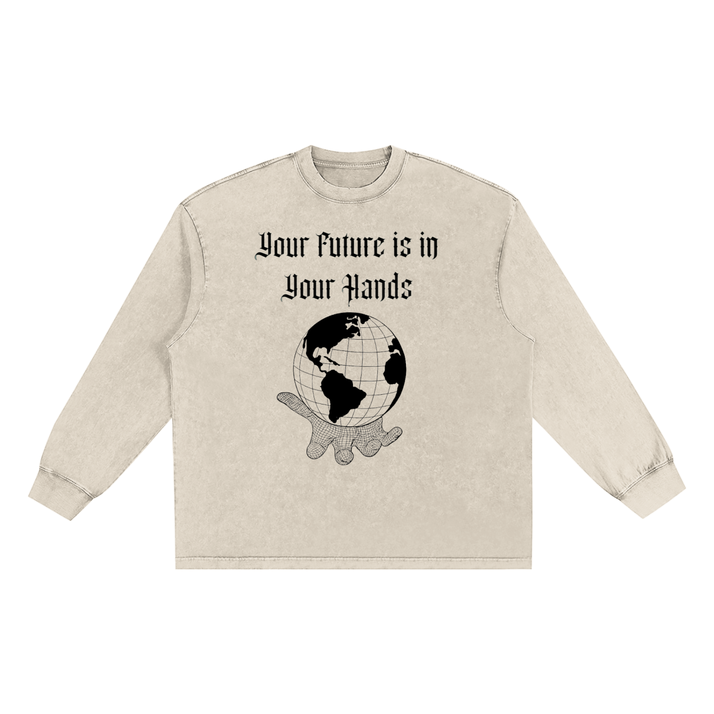 Snow Washed Frayed Edge T-Shirt
