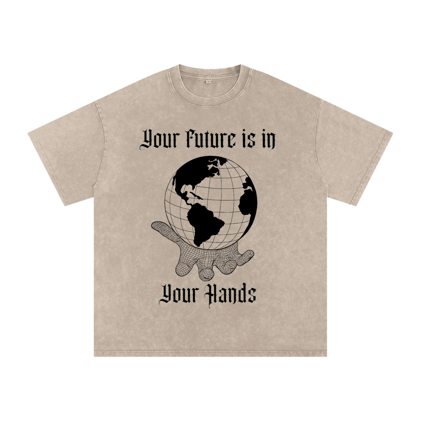 “FUTURE” Washed Oversized Cotton Tee